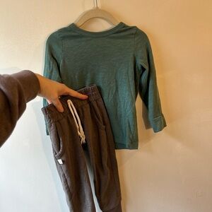 Kids Teal and Gray Matching Set